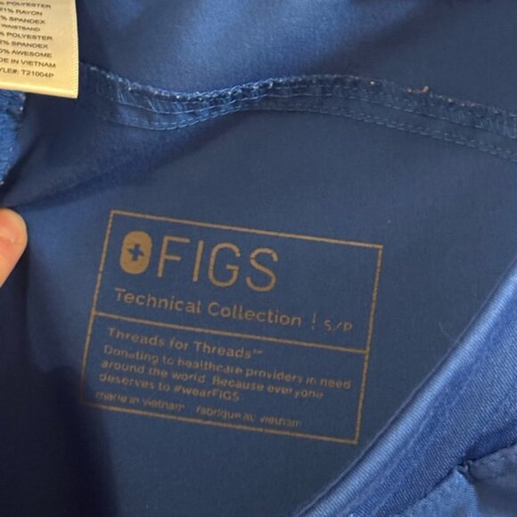 Figs Kade Cargo Scrub Pants Royal Blue Small Petite - Picture 4 of 9